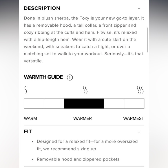 Alo Foxy Sherpa Jacket White XS - Picture 7 of 12